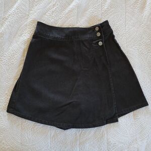 NY Jeans Black Cotton Skort Women’s Size 6 Y2K Shorts Wrap